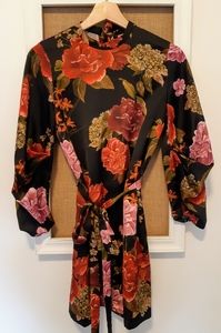 Zara Kimono Style Floral Dress/Tunic XS